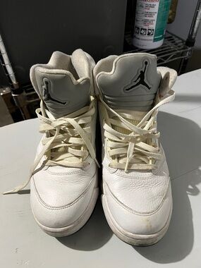 Nike Air Jordan 5 Retro Metallic White 136027-130 Mens Sz 11.5